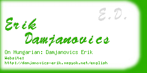 erik damjanovics business card